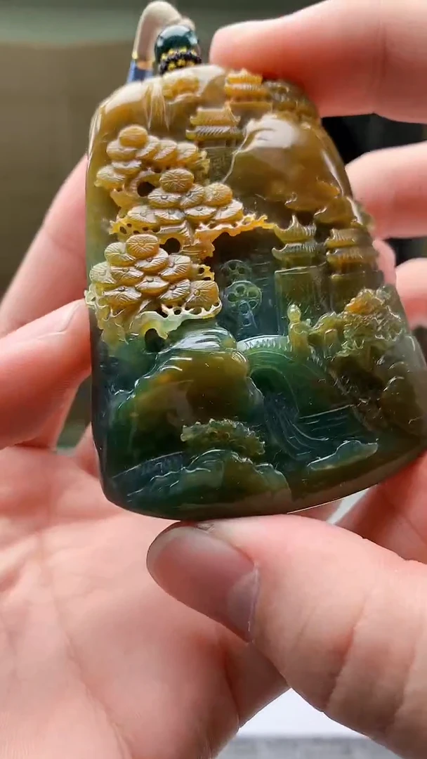 【闪购商品】定制翡翠未镶嵌4917bb-毛货挂件103