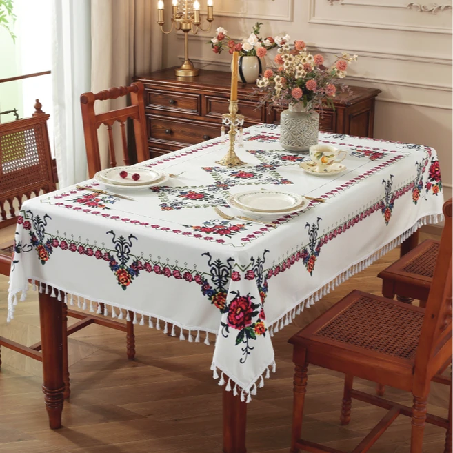 (新疆包邮)绒面法式民族风布艺桌布欧式西域风情伴手礼台布