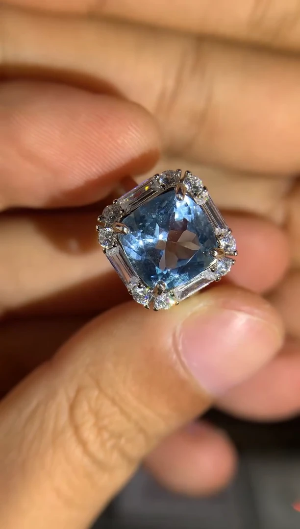 【闪购商品】托帕石戒指银S925镶嵌活口