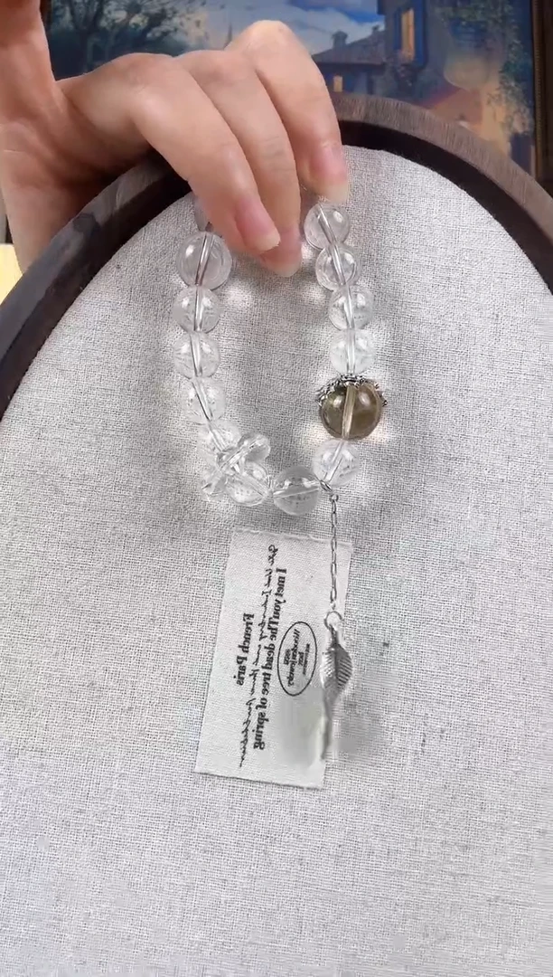 水晶手链未镶嵌纯天然水晶手串