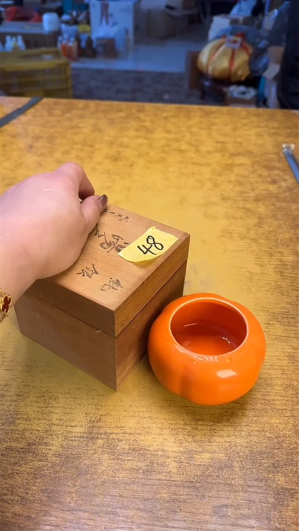 瓷器瓷器瑕疵脏旧48银杯