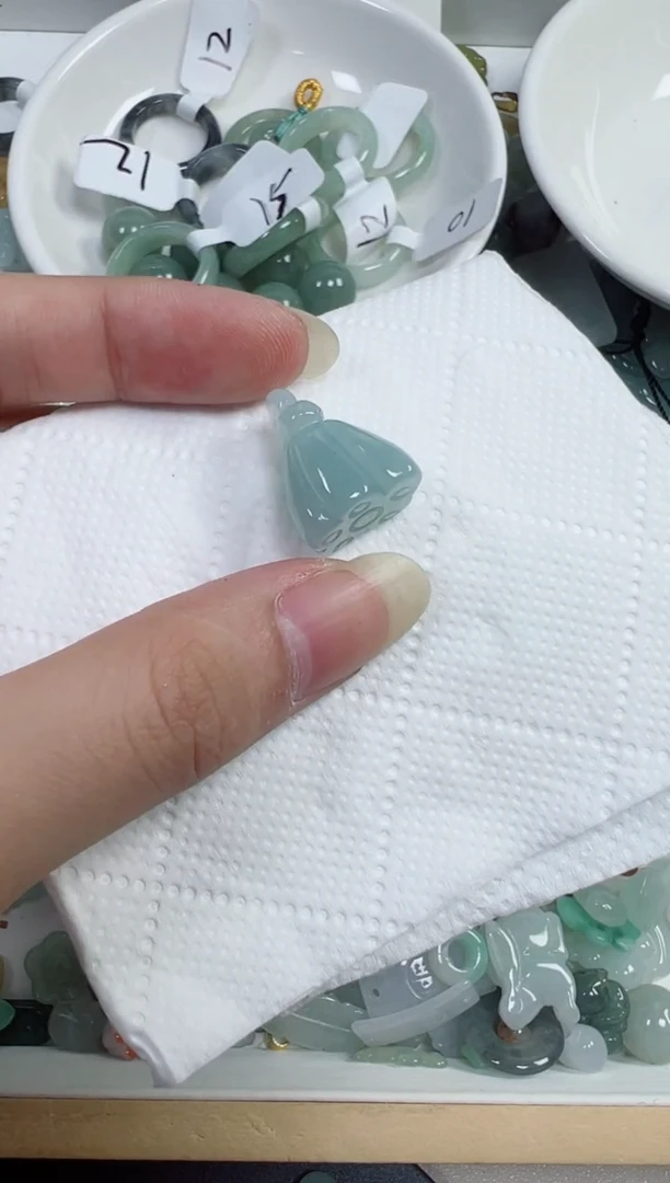 翡翠裸石75号链接，A货翡翠