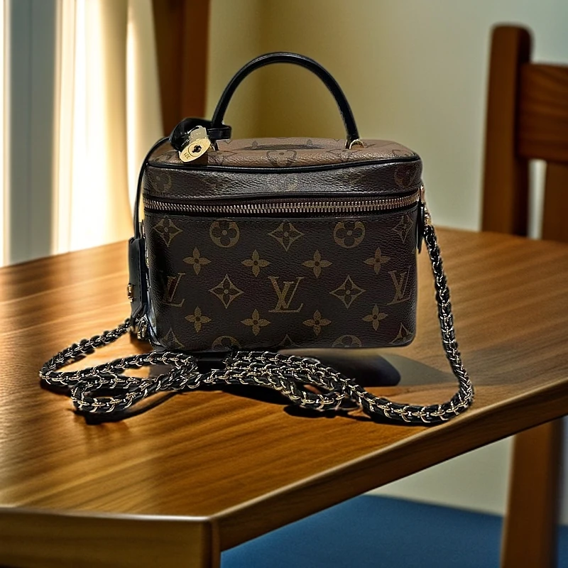 95新 LouisVuitton/路易威登 老花化妆盒1182 8908