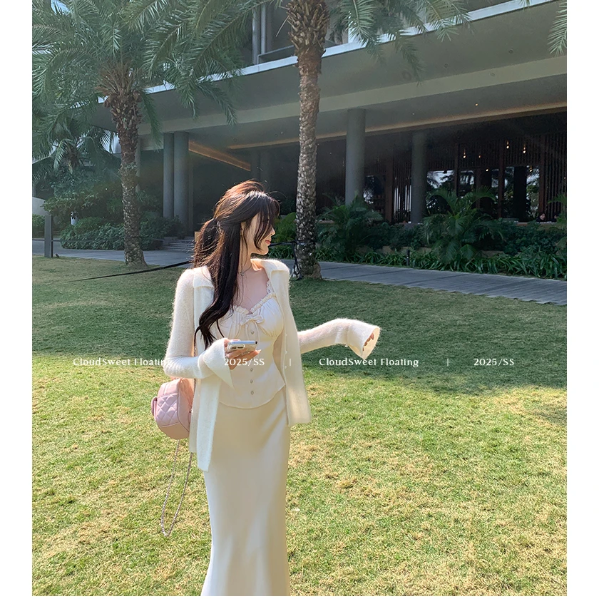 【CloudSweet02/22 10:00】 Cannelés可露丽少女中古吊带+人鱼裙