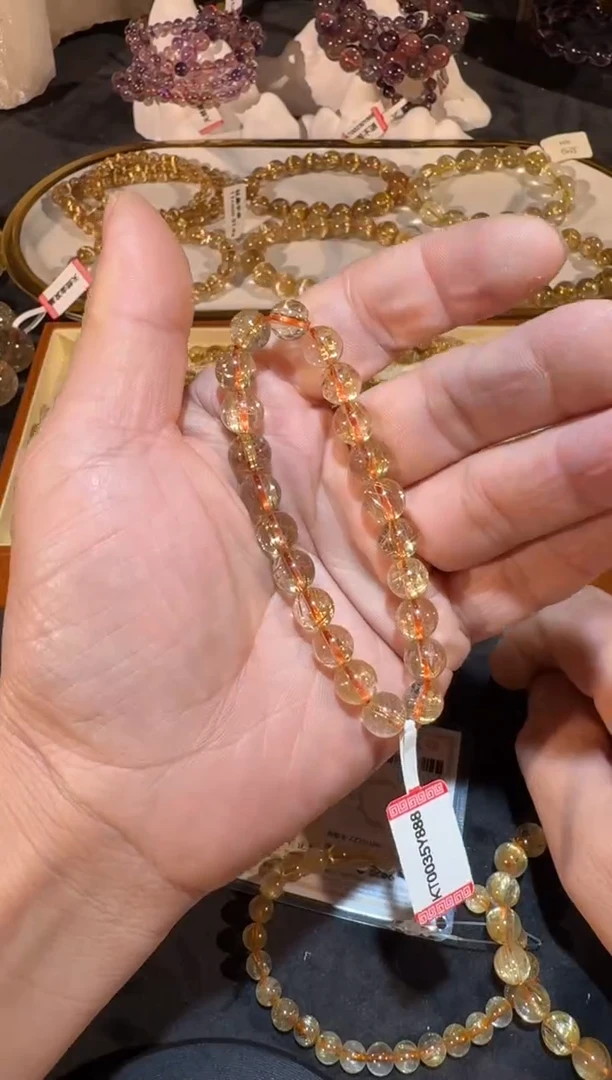 未镶嵌手串发晶SJ-697金发晶