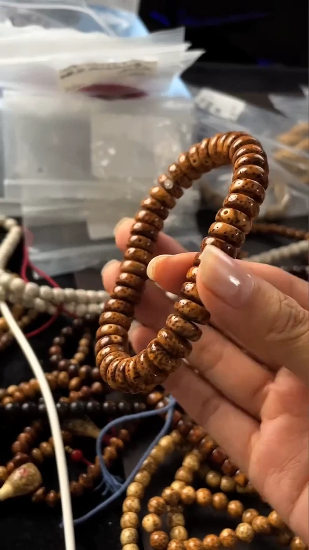 手串星月菩提精工级浅珀药片11*5手串