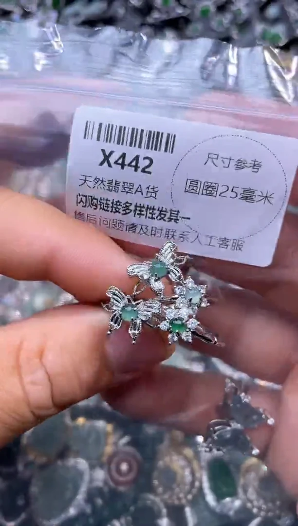 【闪购商品】翡翠颈饰未镶嵌X442戒指 多样性发其二