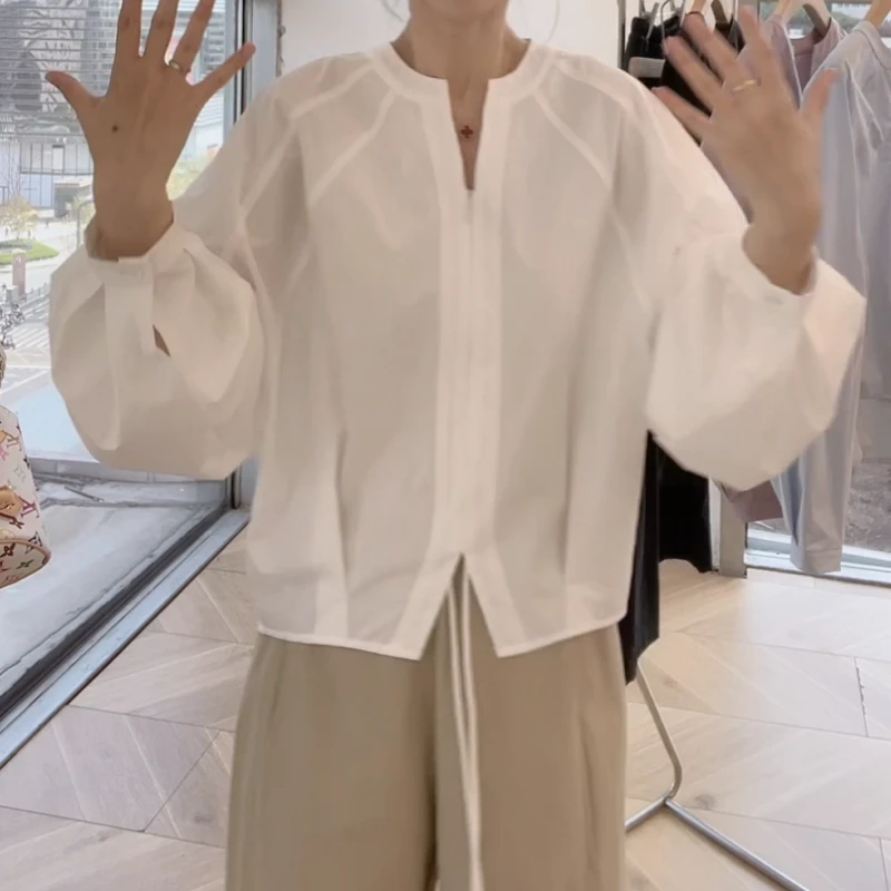 新款春夏轻薄速干休闲韩版设计半拉链百搭显瘦衬衣上衣LK2502557