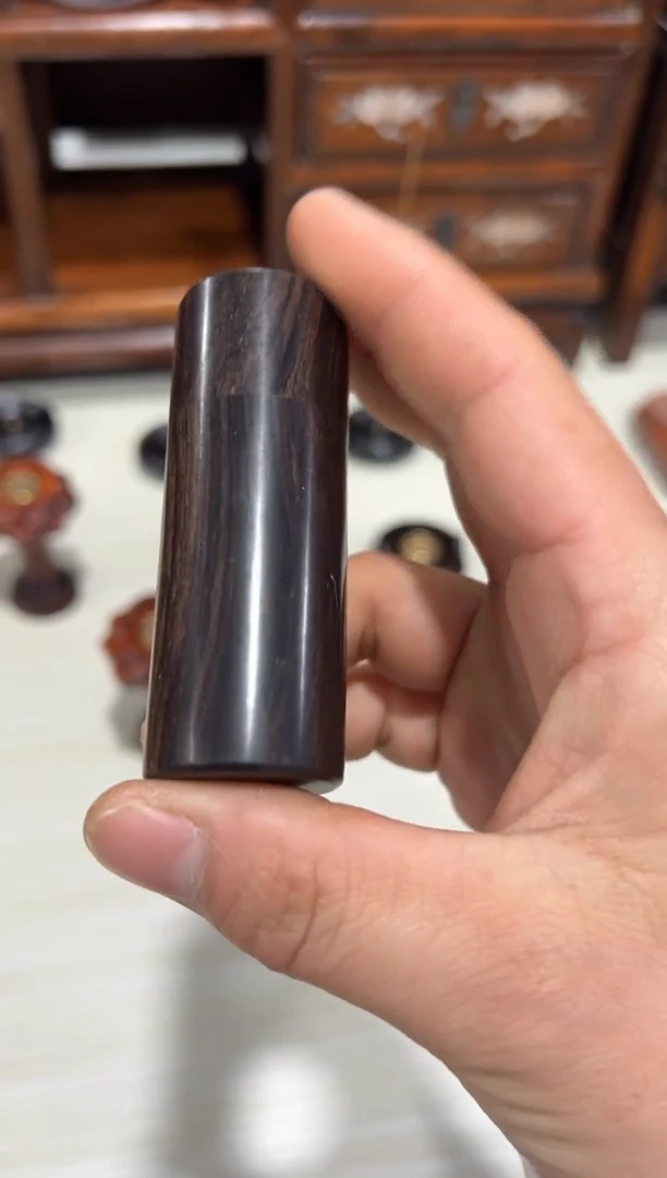 木木 乌木紫光檀中号牙签罐