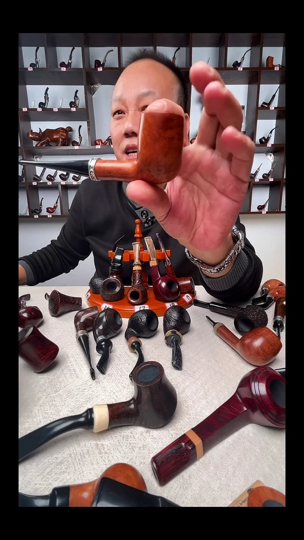 意大利石楠木手工打磨烟斗