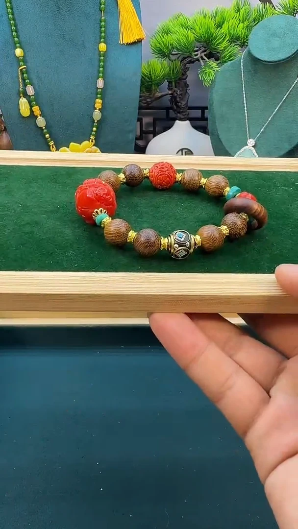 玛瑙/玉髓手链14K金镶嵌s591