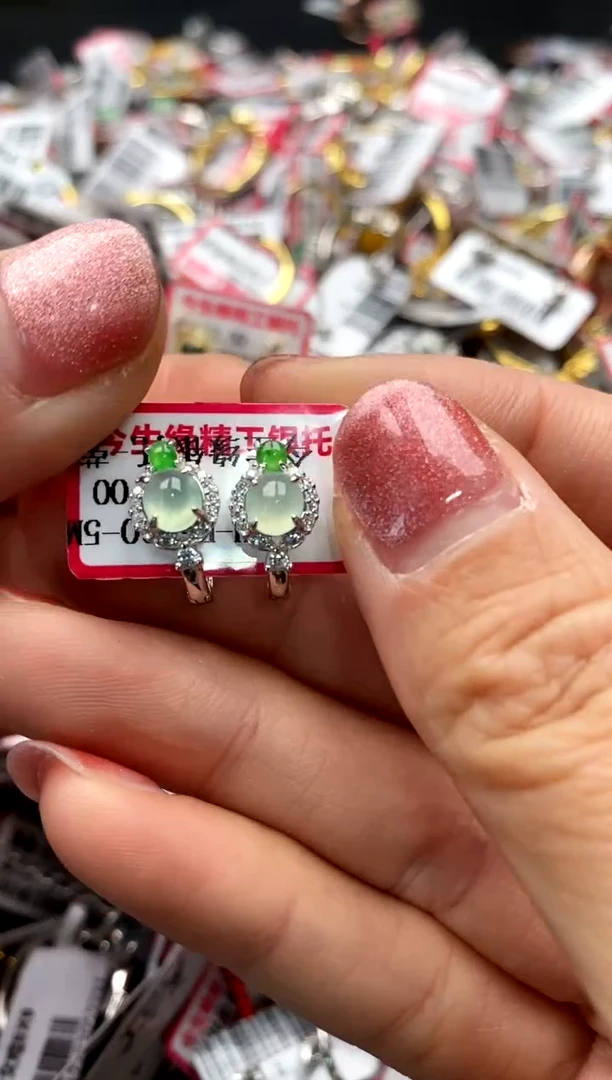 【闪购商品】翡翠戒指银S925镶嵌5555555     2