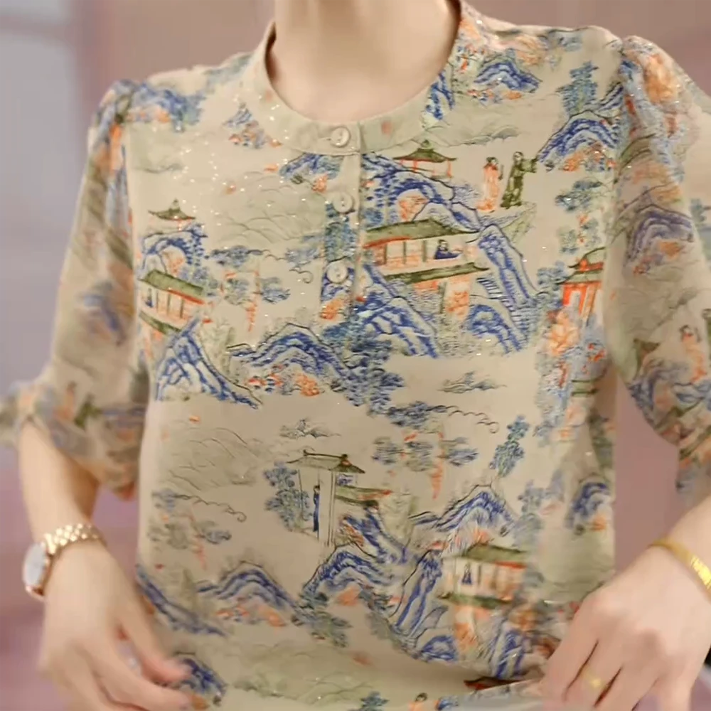 2025夏新款气质优雅时尚衬衫C5829