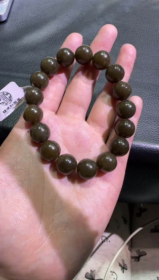 未镶嵌手串和田玉且末蓝纯糖手串（产地直发）