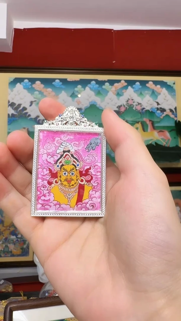 吊坠黄财-热贡元旦唐卡画院 周毛