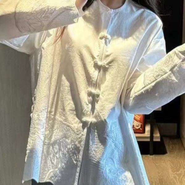 君姐甄选！新中式【倾心】早春款重工刺绣圆领宽松上衣
