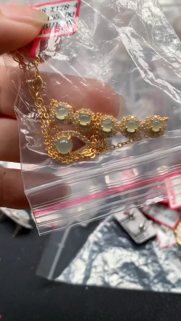 银S925镶嵌戒指翡翠天然A货缅甸翡翠