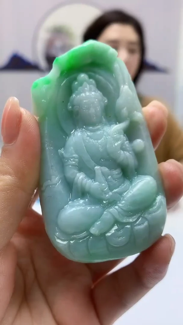 【闪购商品】定制翡翠未镶嵌4829ms-毛货挂件观音79