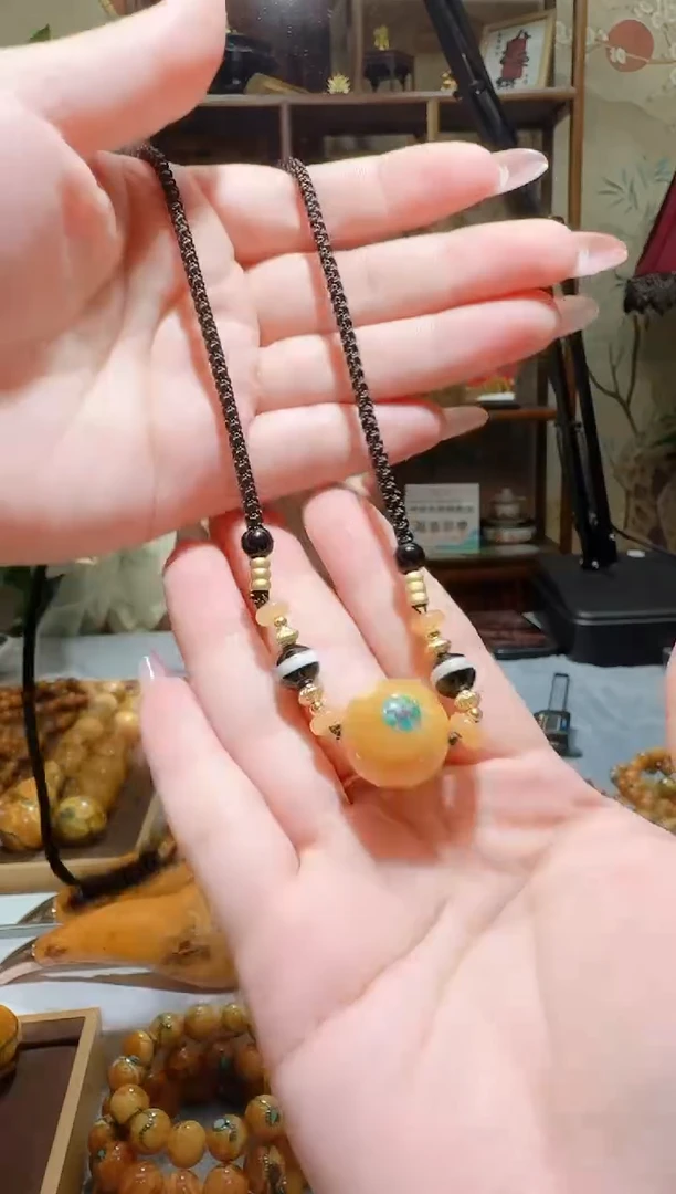 蜜蜡颈饰未镶嵌829天然蜜蜡珠宝奇石全都保真