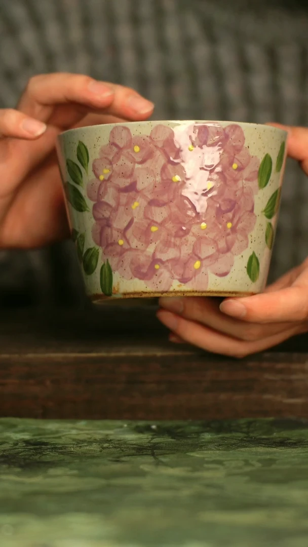 陶瓷青诗集手工手绘瓷器