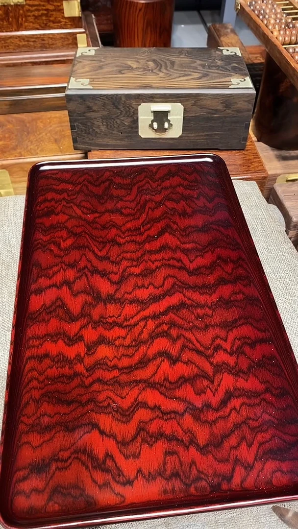 【闪购商品】红酸枝木类木艺茶盘一个