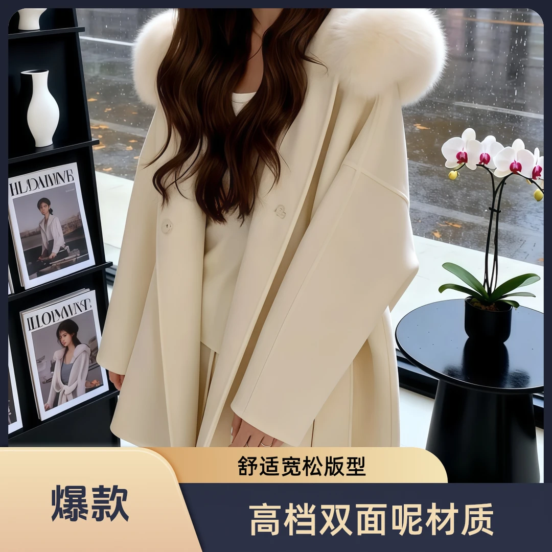 秋冬毛呢外套显瘦气质短款修身冬季百搭设计感时尚571~580