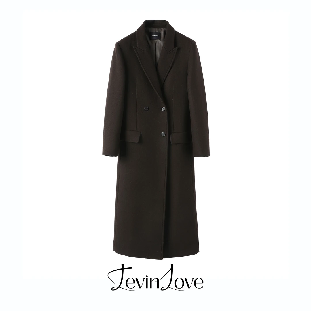 LEVIN LOVE 静奢都市收腰绵羊毛大衣A002JK2150