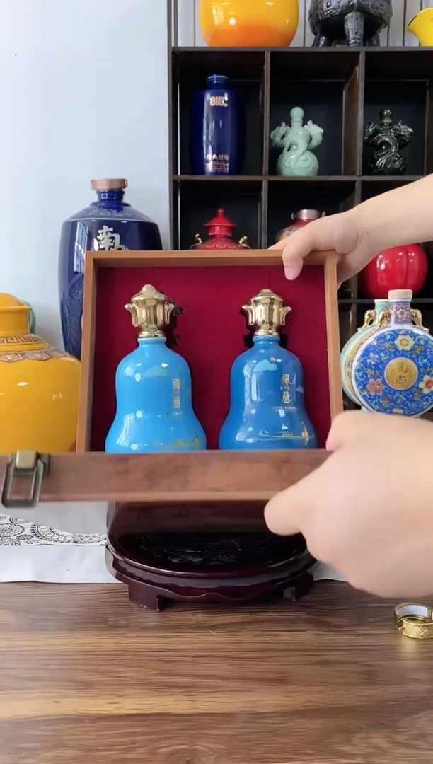 泥满堂1斤禅意蓝色带礼盒微瑕不支持退换