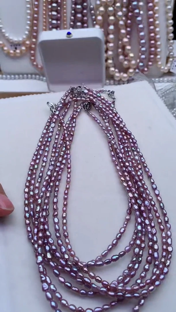 淡水珍珠合金项链多样性发其一，非无暇