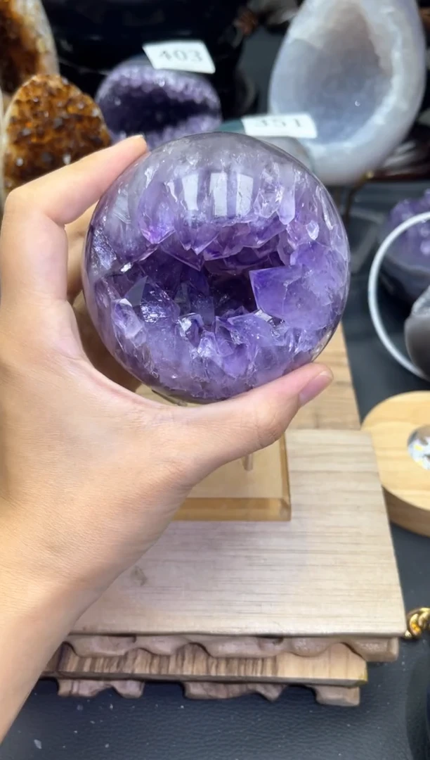 未镶嵌大型摆件（非配饰）紫晶404号开口笑