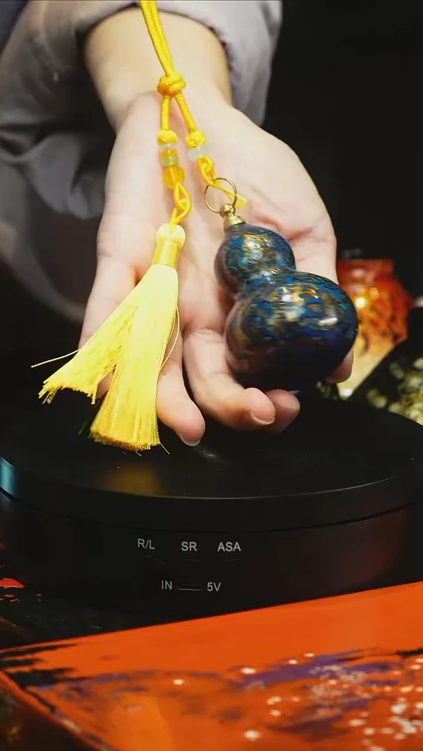 大漆蓝金色葫芦1