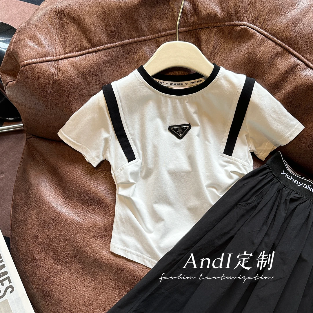 〖ANDI〗订制女童夏装洋气套裙宽松中大童夏季二件套931