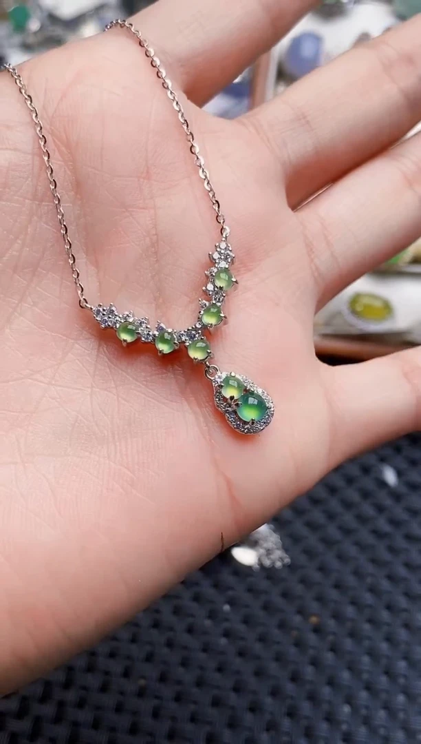 银S925镶嵌戒指翡翠甜*3170