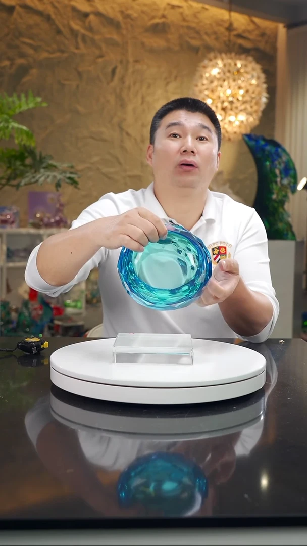 摆件福利天空蓝切面果碗