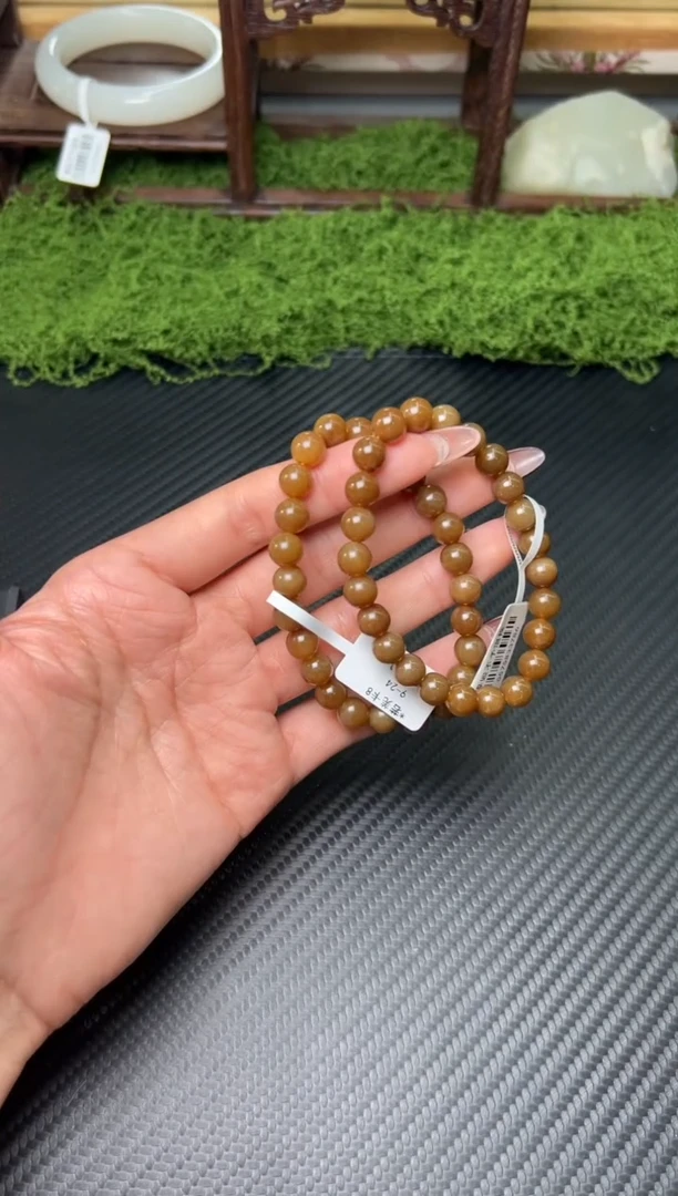 未镶嵌手串和田玉若羌微色差卡8多样性发货拍一发一