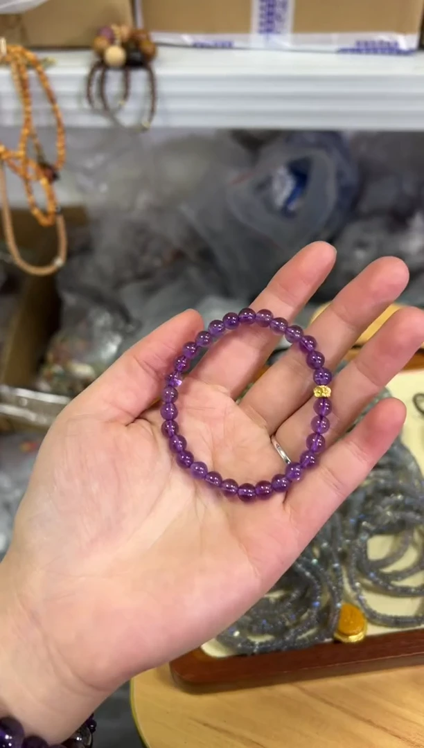 【闪购商品】水晶手链未镶嵌紫水晶小配件款手链[0245]