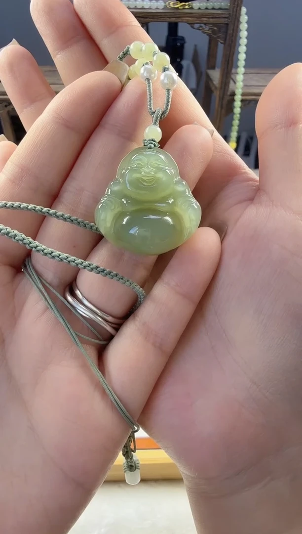 颈饰未镶嵌和田玉30mm佛公