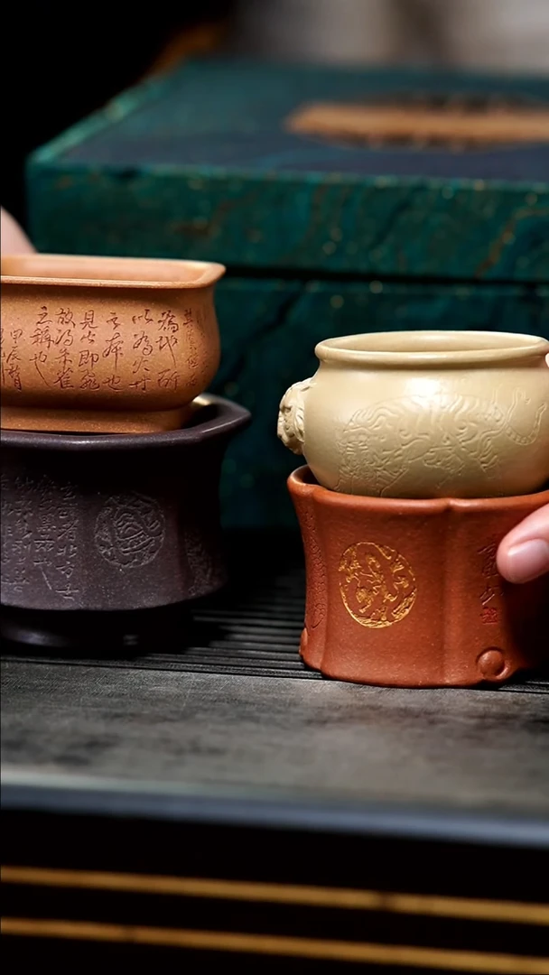 【闪购商品】紫砂茶壶4款天花板级泥料四灵四象杯