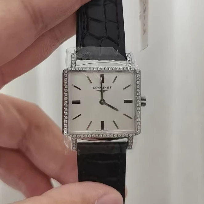 95新 Longines/浪琴 手动机械表后镶钻盘28带18/256100728