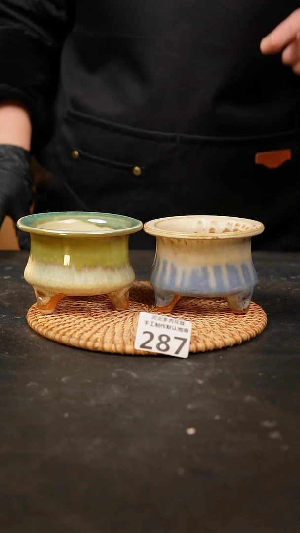 【闪购商品】瓷片287泥泥手工花盆