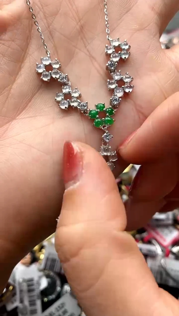 【闪购商品】翡翠戒指银S925镶嵌222222222     1