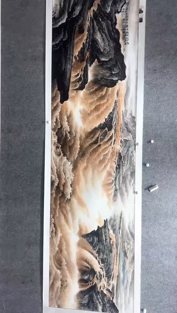 国画张传亭老师的红袍作品