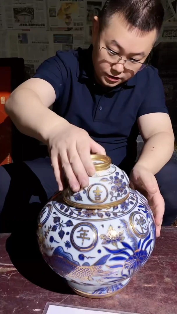 摆件景德镇陶瓷流水344