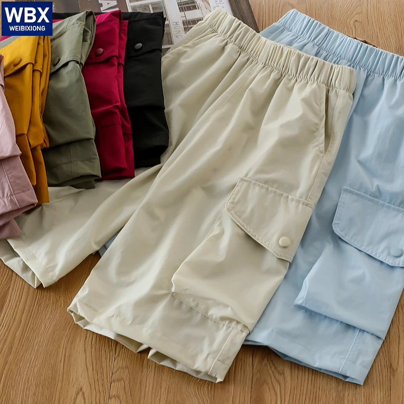 2025新款男童短裤夏薄款中大童速干五分裤外穿儿童酷帅时髦潮