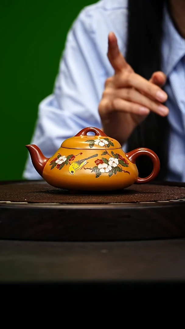 宜兴原矿高端紫砂 景舟大红袍拼芒果泥300cc