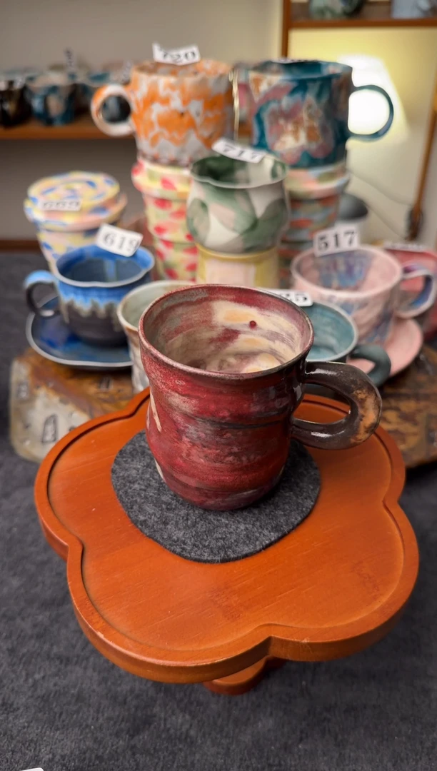 颜色釉陶瓷杯724景德镇颜色釉杯杯
