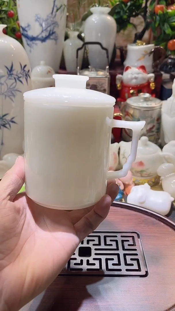 瓷片德艺茶器直播间@@璞玉办公杯