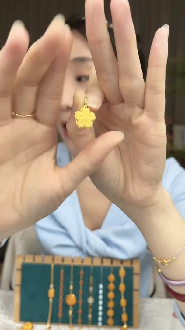 吊坠(不含链)未镶嵌淡水珍珠小黄花吊坠