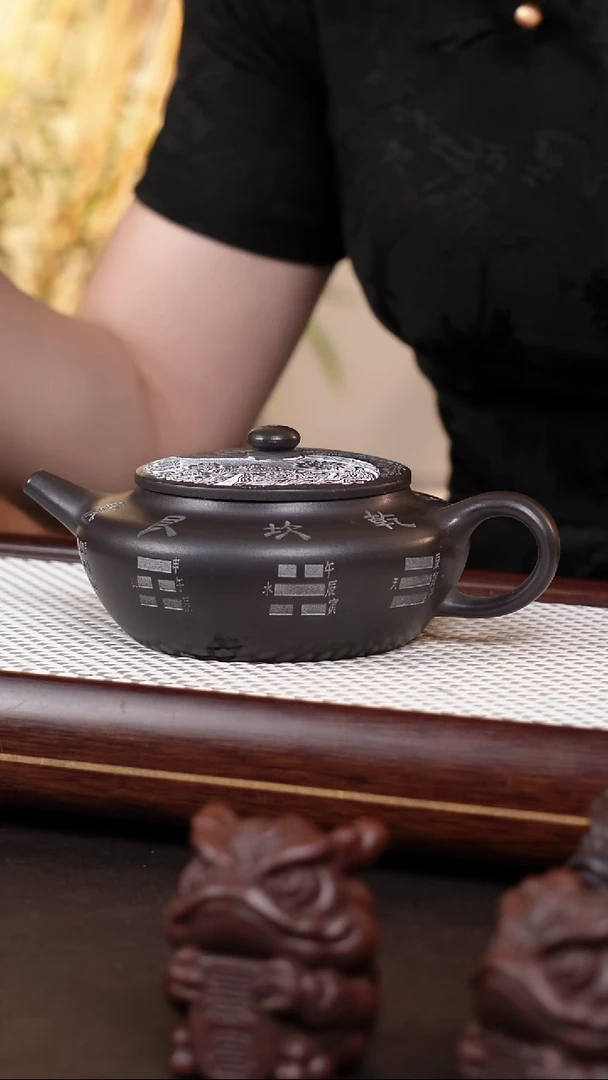 茶壶紫砂紫砂扁尘