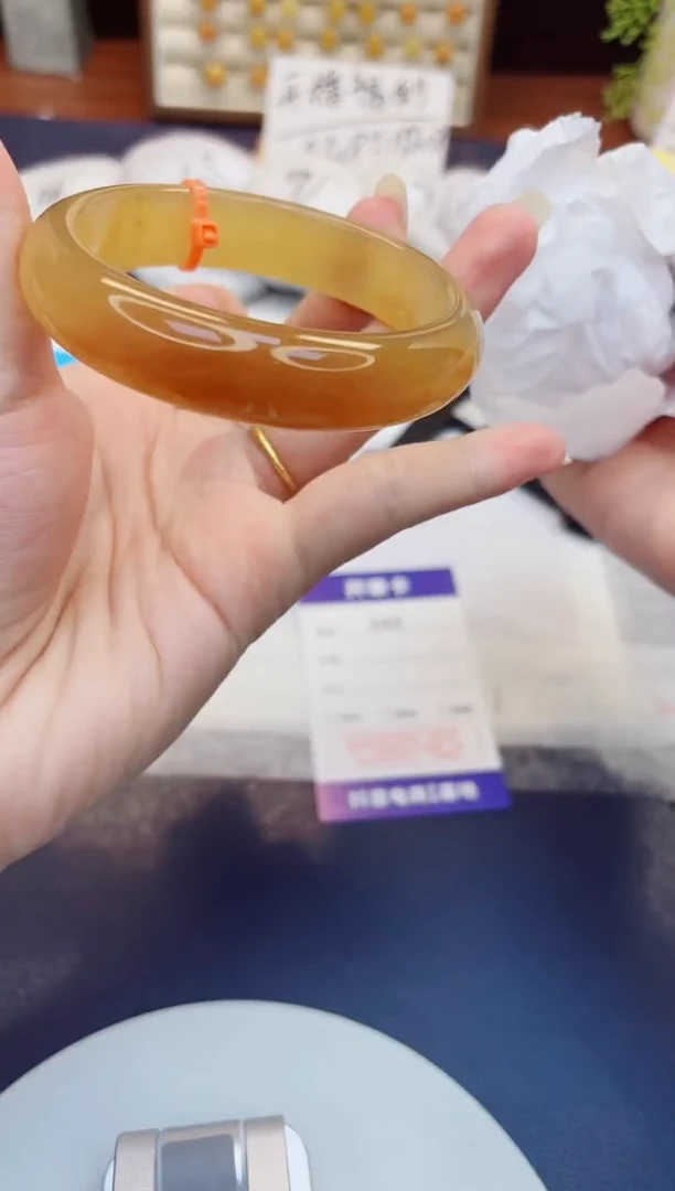 未镶嵌手镯石英质玉340-财气镯-圈口57